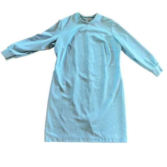Vintage Blue Long Sleeve Dress Costume Basic – L/XL - Picture 8 of 11